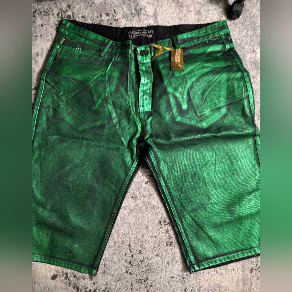 Wow! Emerald Green Robin's Jean Brand Shorts Men's Size 44